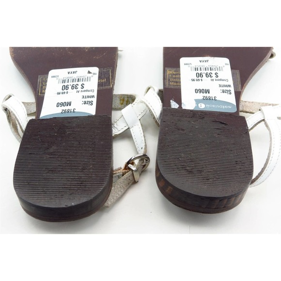 Report Signature Size 6 M White Gladiator Leather Women Sandal Shoes - Picture 5 of 6